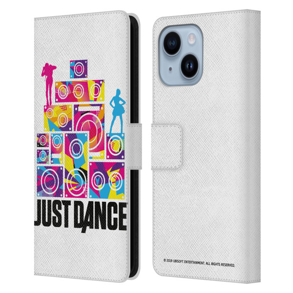 Just Dance Artwork Compositions Silhouette 4 Leather Book Wallet Case Cover For Apple iPhone 14 Plus