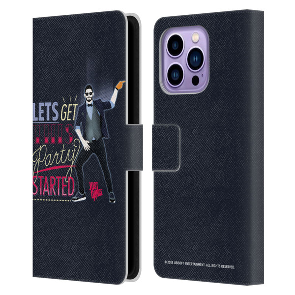 Just Dance Artwork Compositions Party Started Leather Book Wallet Case Cover For Apple iPhone 14 Pro Max