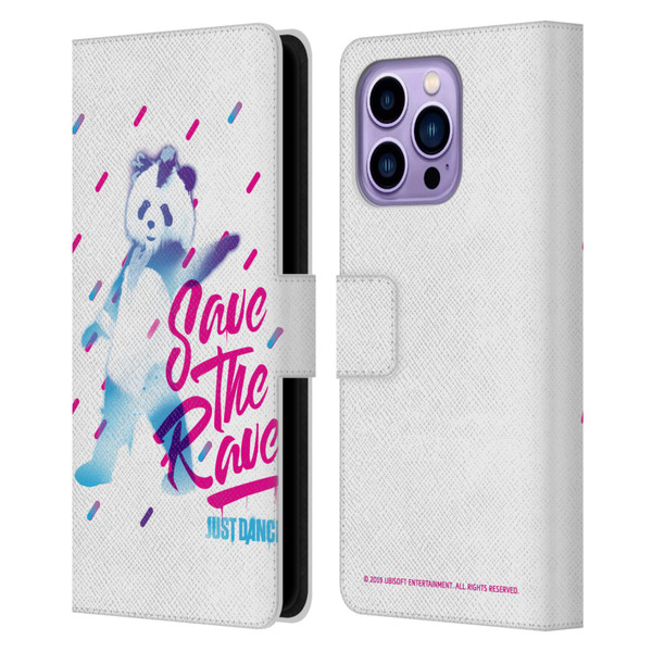 Just Dance Artwork Compositions Save The Rave Leather Book Wallet Case Cover For Apple iPhone 14 Pro Max