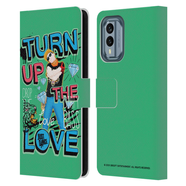 Just Dance Artwork Compositions Drop The Beat Leather Book Wallet Case Cover For Nokia X30