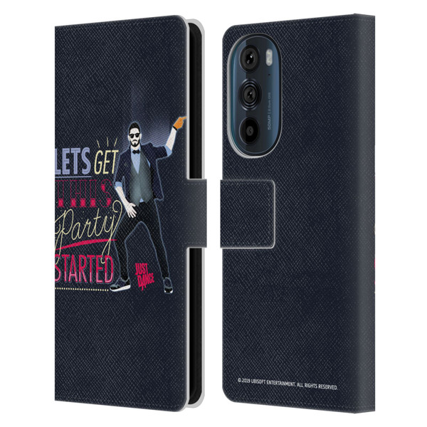 Just Dance Artwork Compositions Party Started Leather Book Wallet Case Cover For Motorola Edge 30