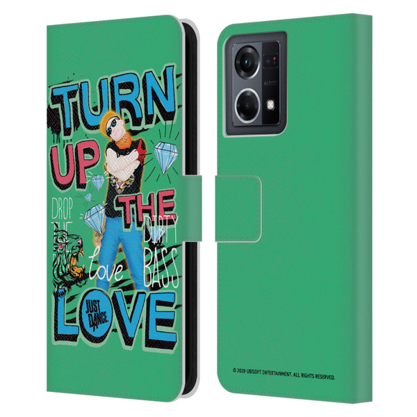 Just Dance Artwork Compositions Drop The Beat Leather Book Wallet Case Cover For OPPO Reno8 4G