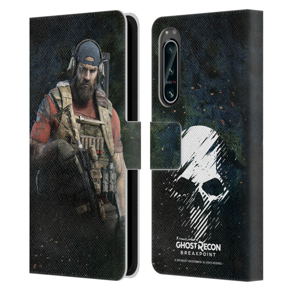 Tom Clancy's Ghost Recon Breakpoint Character Art Nomad Leather Book Wallet Case Cover For Sony Xperia 5 IV