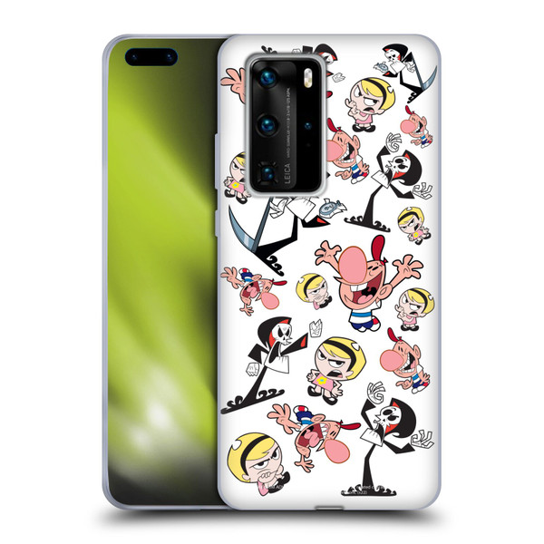The Grim Adventures of Billy & Mandy Graphics Icons Soft Gel Case for Huawei P40 Pro / P40 Pro Plus 5G