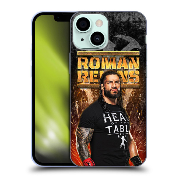 WWE Roman Reigns Grunge Soft Gel Case for Apple iPhone 13 Mini