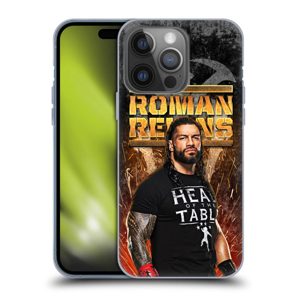WWE Roman Reigns Grunge Soft Gel Case for Apple iPhone 14 Pro