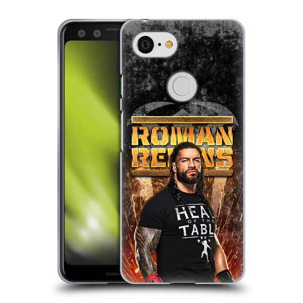 WWE Roman Reigns Grunge Soft Gel Case for Google Pixel 3