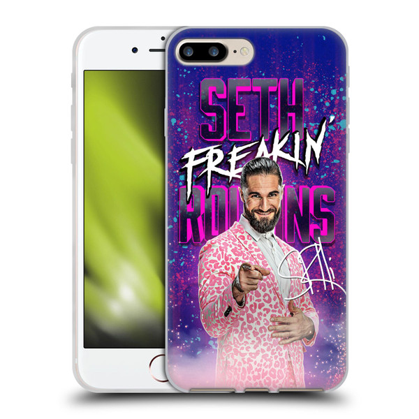 WWE Seth Rollins Seth Freakin' Rollins Soft Gel Case for Apple iPhone 7 Plus / iPhone 8 Plus