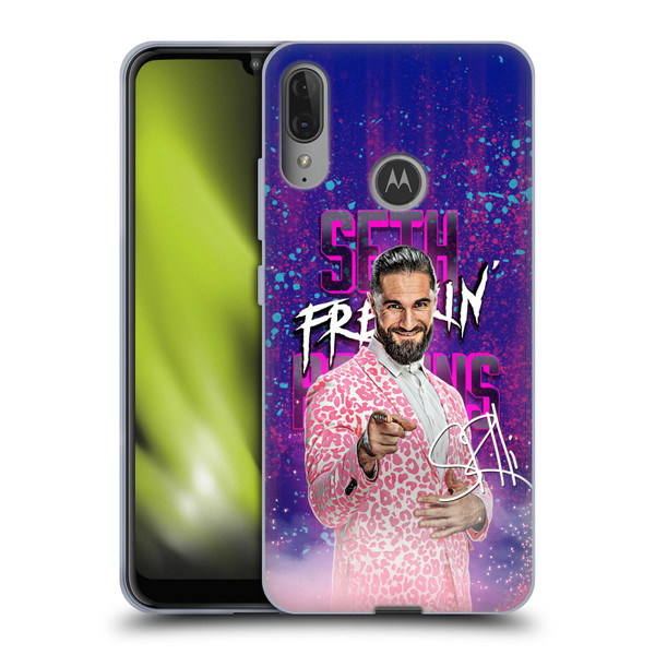 WWE Seth Rollins Seth Freakin' Rollins Soft Gel Case for Motorola Moto E6 Plus