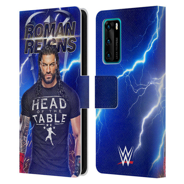 WWE Roman Reigns Lightning Leather Book Wallet Case Cover For Huawei P40 5G
