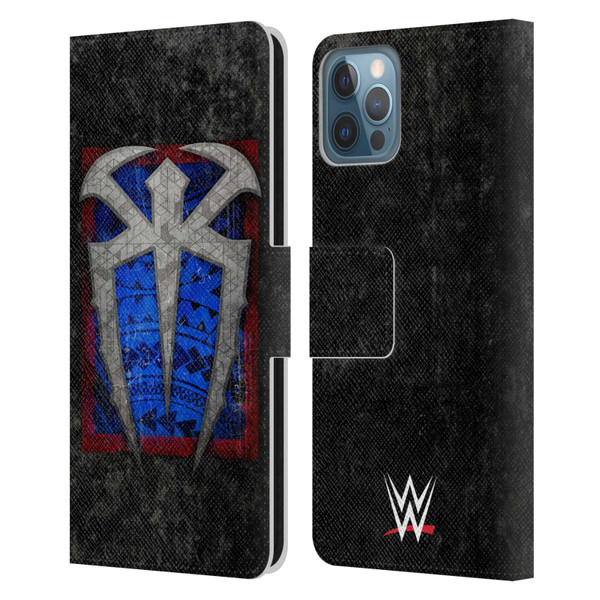 WWE Roman Reigns Distressed Logo Leather Book Wallet Case Cover For Apple iPhone 12 / iPhone 12 Pro