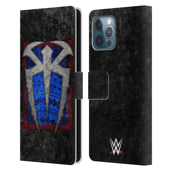 WWE Roman Reigns Distressed Logo Leather Book Wallet Case Cover For Apple iPhone 12 Pro Max