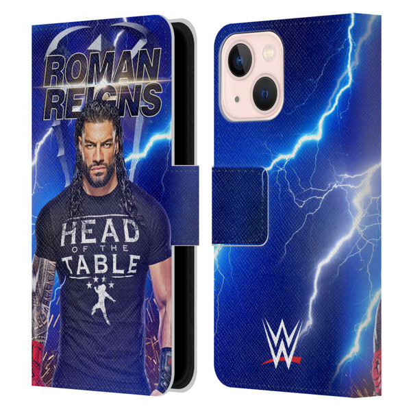 WWE Roman Reigns Lightning Leather Book Wallet Case Cover For Apple iPhone 13 Mini