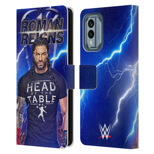WWE Roman Reigns Lightning Leather Book Wallet Case Cover For Nokia X30