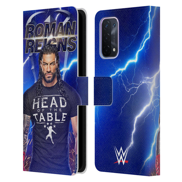 WWE Roman Reigns Lightning Leather Book Wallet Case Cover For OPPO A54 5G