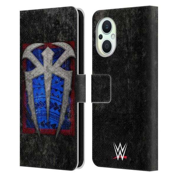 WWE Roman Reigns Distressed Logo Leather Book Wallet Case Cover For OPPO Reno8 Lite