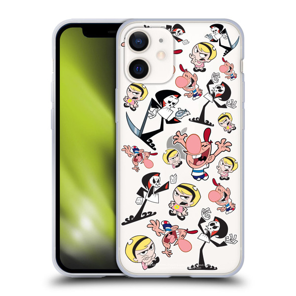 The Grim Adventures of Billy & Mandy Graphics Icons Soft Gel Case for Apple iPhone 12 Mini