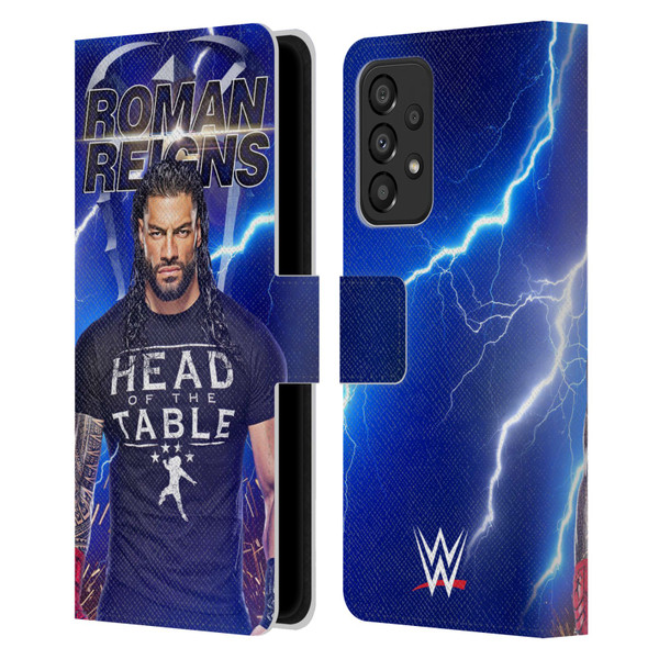 WWE Roman Reigns Lightning Leather Book Wallet Case Cover For Samsung Galaxy A33 5G (2022)