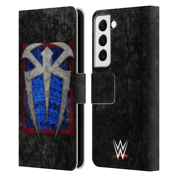 WWE Roman Reigns Distressed Logo Leather Book Wallet Case Cover For Samsung Galaxy S22 5G