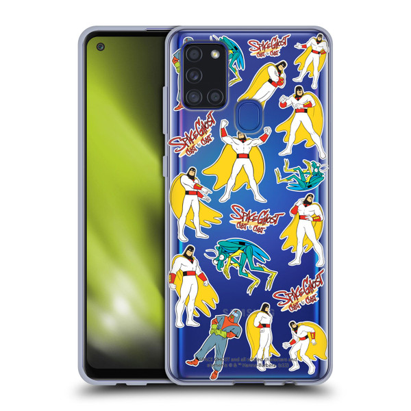 Space Ghost Coast to Coast Graphics Icons Soft Gel Case for Samsung Galaxy A21s (2020)