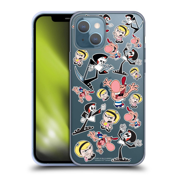 The Grim Adventures of Billy & Mandy Graphics Icons Soft Gel Case for Apple iPhone 13