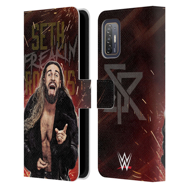 WWE Seth Rollins LED Leather Book Wallet Case Cover For HTC Desire 21 Pro 5G