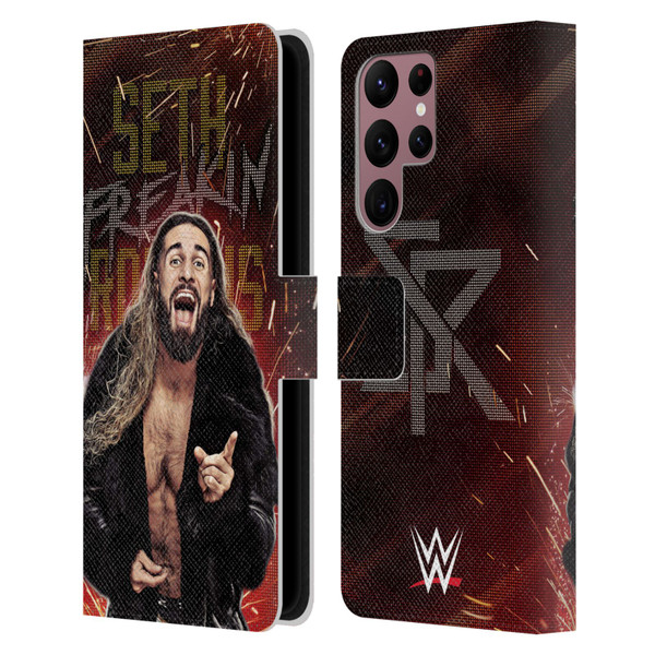 WWE Seth Rollins LED Leather Book Wallet Case Cover For Samsung Galaxy S22 Ultra 5G