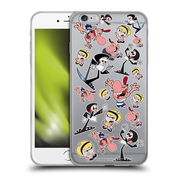 The Grim Adventures of Billy & Mandy Graphics Icons Soft Gel Case for Apple iPhone 6 Plus / iPhone 6s Plus