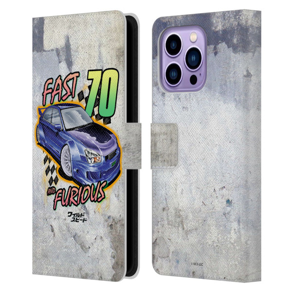 Fast & Furious Franchise Fast Fashion Grunge Retro Leather Book Wallet Case Cover For Apple iPhone 14 Pro Max