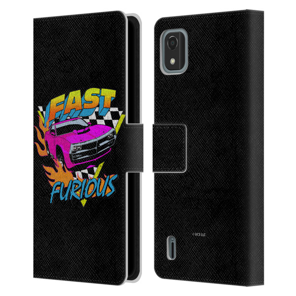 Fast & Furious Franchise Fast Fashion Car In Retro Style Leather Book Wallet Case Cover For Nokia C2 2nd Edition