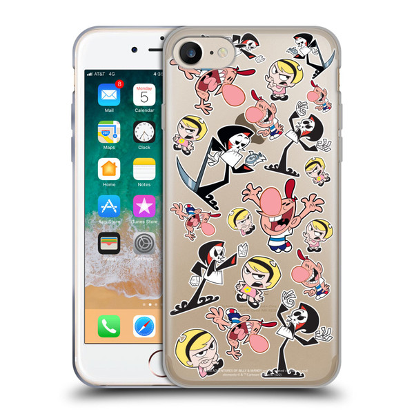 The Grim Adventures of Billy & Mandy Graphics Icons Soft Gel Case for Apple iPhone 7 / 8 / SE 2020 & 2022