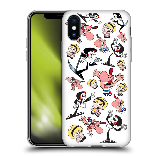 The Grim Adventures of Billy & Mandy Graphics Icons Soft Gel Case for Apple iPhone X / iPhone XS