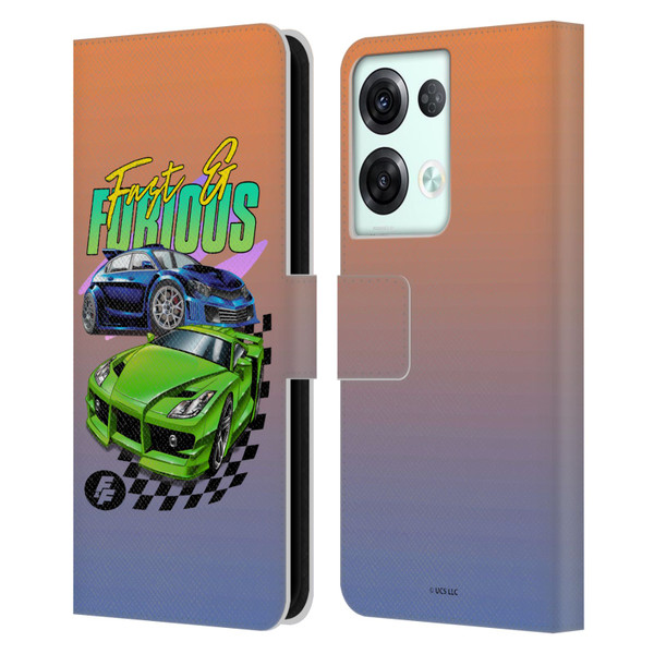 Fast & Furious Franchise Fast Fashion Cars Leather Book Wallet Case Cover For OPPO Reno8 Pro