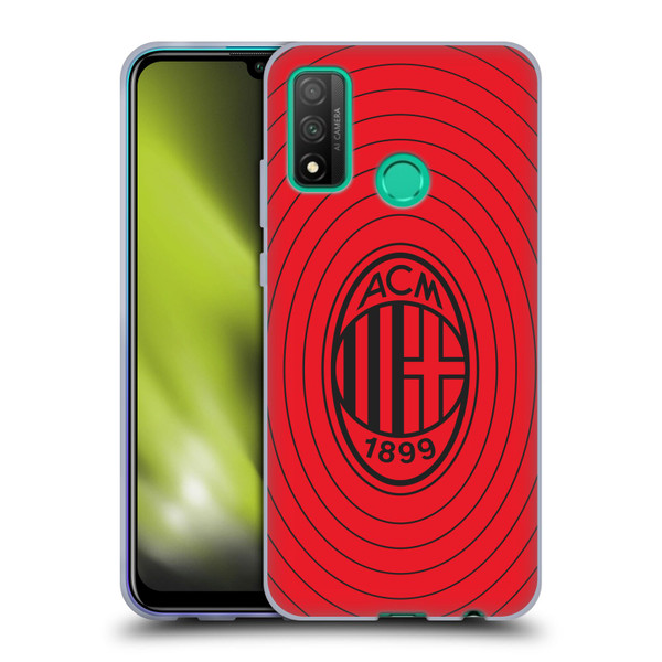 AC Milan Art Red And Black Soft Gel Case for Huawei P Smart (2020)