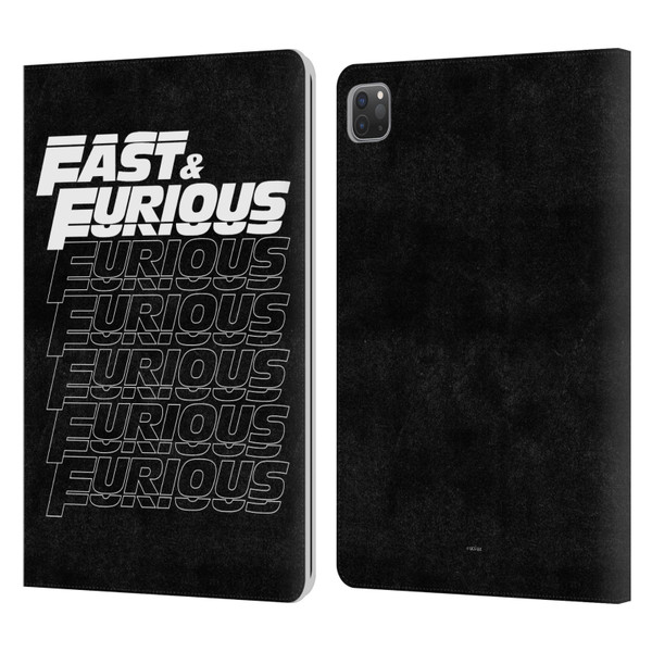 Fast & Furious Franchise Logo Art Black Text Leather Book Wallet Case Cover For Apple iPad Pro 11 2020 / 2021 / 2022