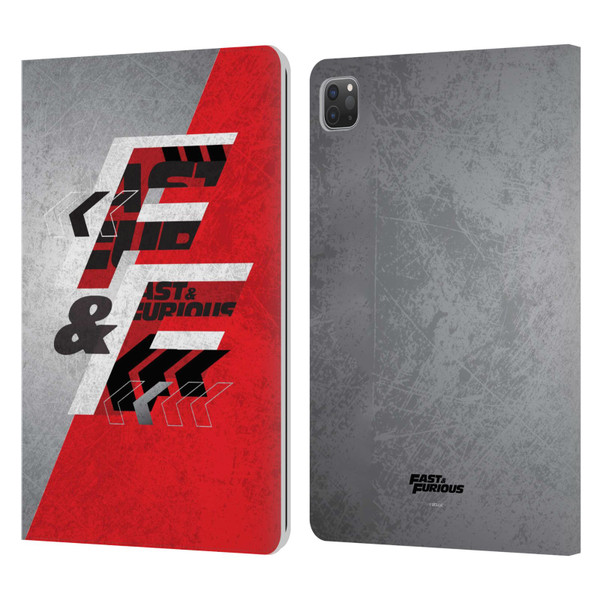 Fast & Furious Franchise Logo Art F&F Red Leather Book Wallet Case Cover For Apple iPad Pro 11 2020 / 2021 / 2022