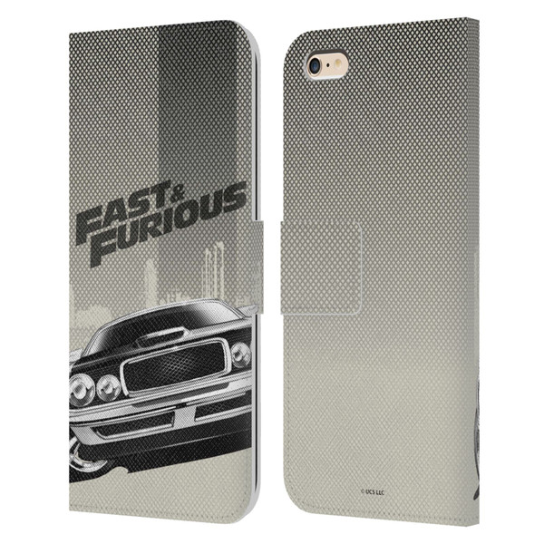 Fast & Furious Franchise Logo Art Halftone Car Leather Book Wallet Case Cover For Apple iPhone 6 Plus / iPhone 6s Plus