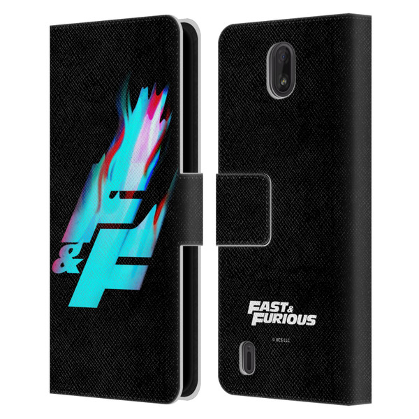Fast & Furious Franchise Logo Art F&F Black Leather Book Wallet Case Cover For Nokia C01 Plus/C1 2nd Edition