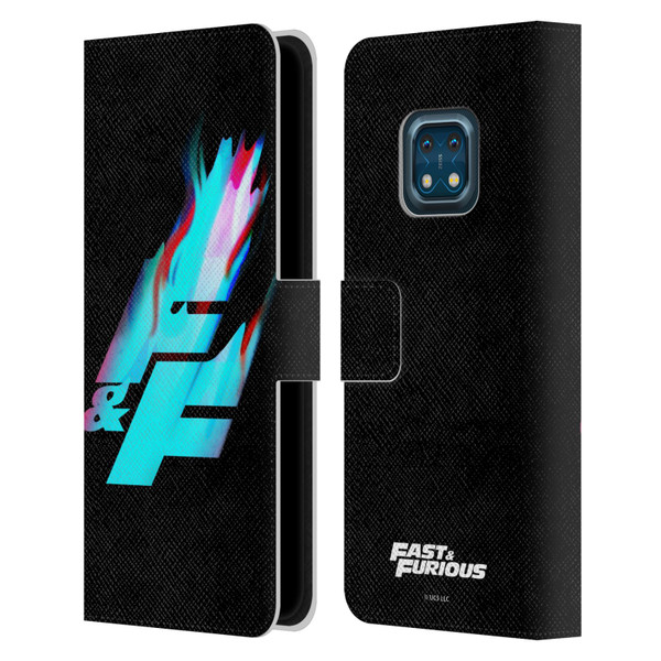 Fast & Furious Franchise Logo Art F&F Black Leather Book Wallet Case Cover For Nokia XR20