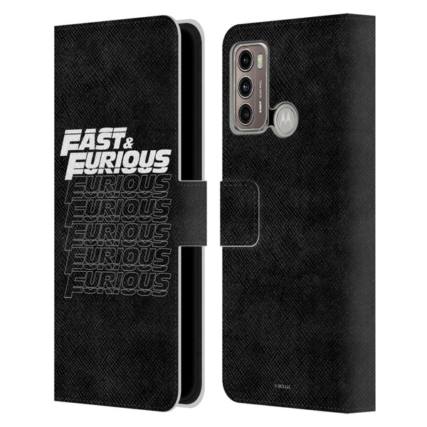 Fast & Furious Franchise Logo Art Black Text Leather Book Wallet Case Cover For Motorola Moto G60 / Moto G40 Fusion