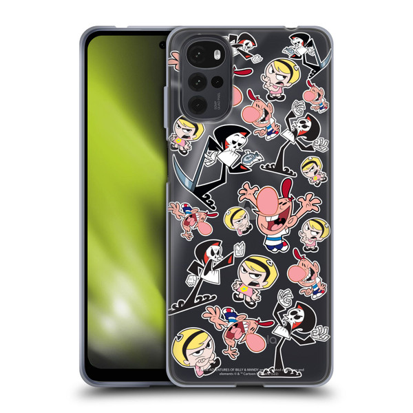 The Grim Adventures of Billy & Mandy Graphics Icons Soft Gel Case for Motorola Moto G22