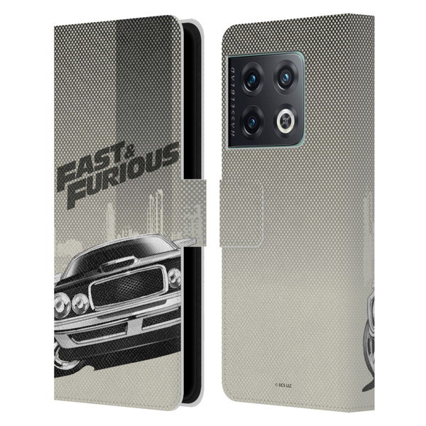 Fast & Furious Franchise Logo Art Halftone Car Leather Book Wallet Case Cover For OnePlus 10 Pro