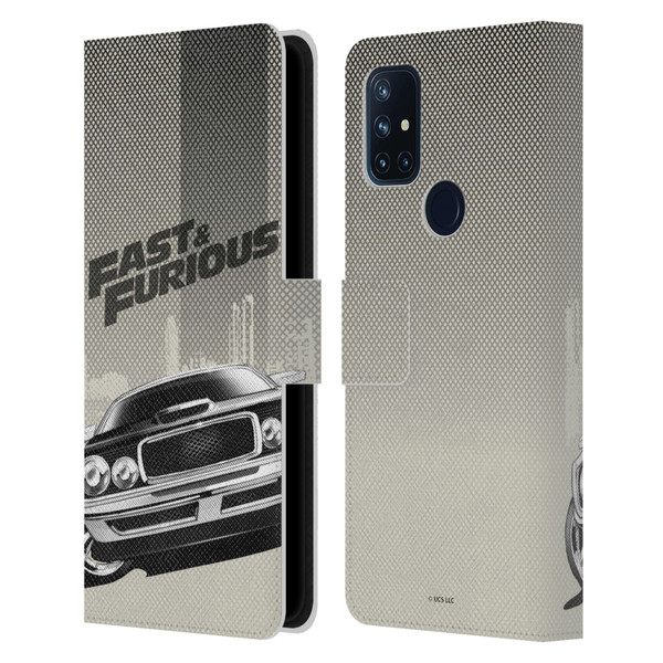 Fast & Furious Franchise Logo Art Halftone Car Leather Book Wallet Case Cover For OnePlus Nord N10 5G
