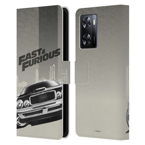 Fast & Furious Franchise Logo Art Halftone Car Leather Book Wallet Case Cover For OPPO A57s