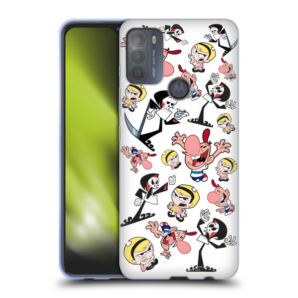 The Grim Adventures of Billy & Mandy Graphics Icons Soft Gel Case for Motorola Moto G50