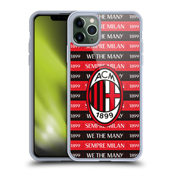 AC Milan Art Milan 1899 Soft Gel Case for Apple iPhone 11 Pro Max