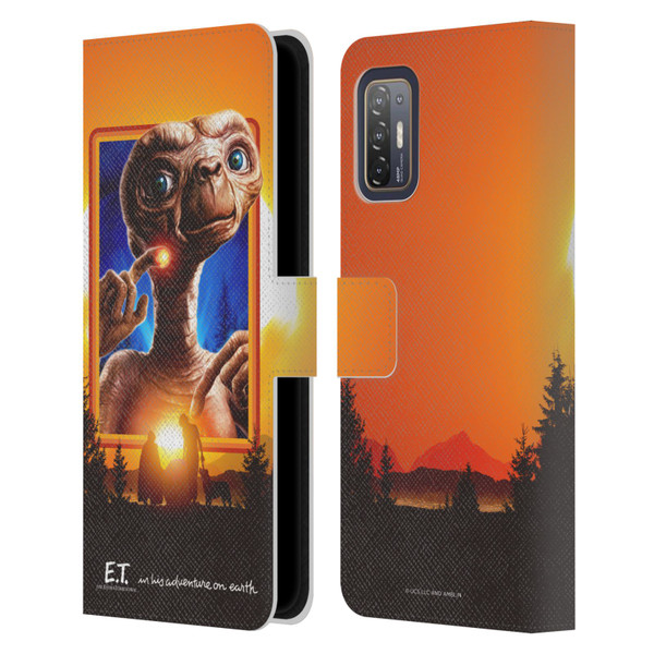 E.T. Graphics Sunset Leather Book Wallet Case Cover For HTC Desire 21 Pro 5G