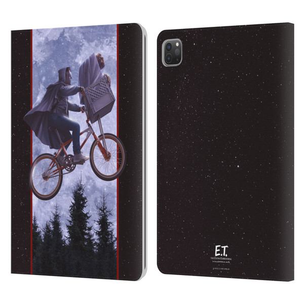 E.T. Graphics Night Bike Rides Leather Book Wallet Case Cover For Apple iPad Pro 11 2020 / 2021 / 2022