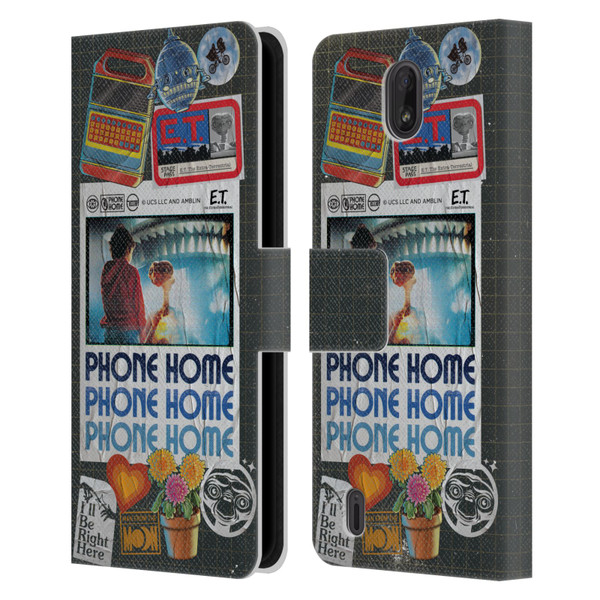 E.T. Graphics Phone Home Collage Leather Book Wallet Case Cover For Nokia C01 Plus/C1 2nd Edition
