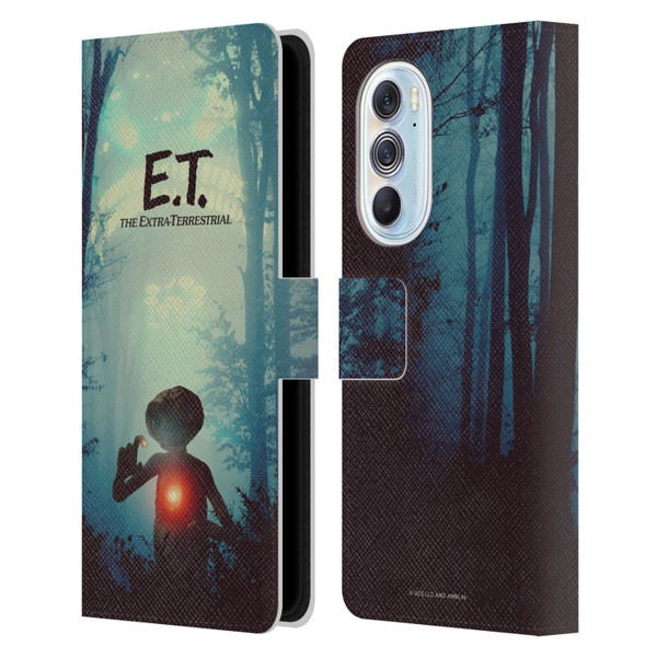 E.T. Graphics Forest Leather Book Wallet Case Cover For Motorola Edge X30